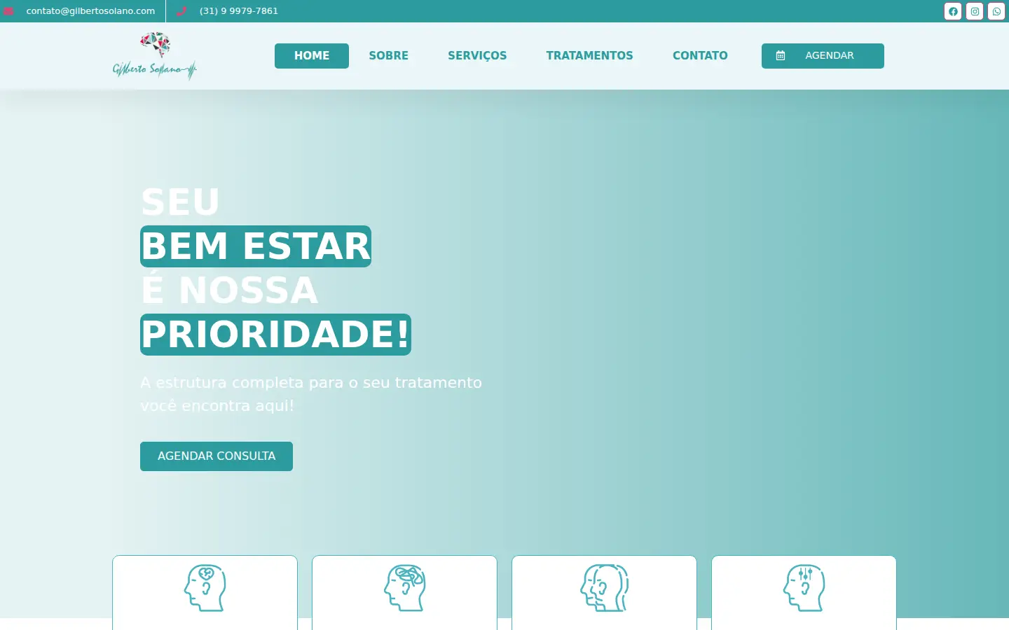 Site Clínica Gilberto Solano