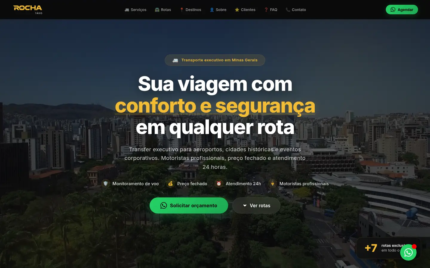 Site Rocha Táxis